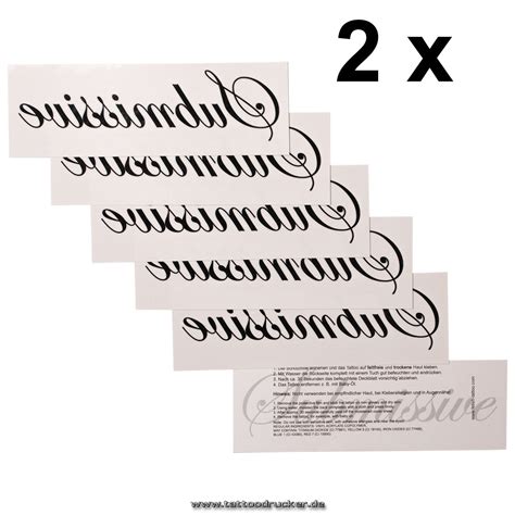 2 x submissive temporary tattoo lettering in black fetish kinky tattoo buy online in uae at