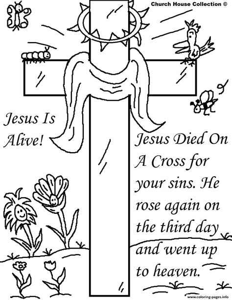 Jesus Easter Resurrection Coloring Page Printable