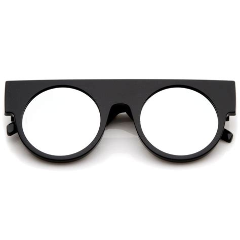 futuristic geometric flat top color mirrored flat lens round sunglasses 47mm round sunglasses
