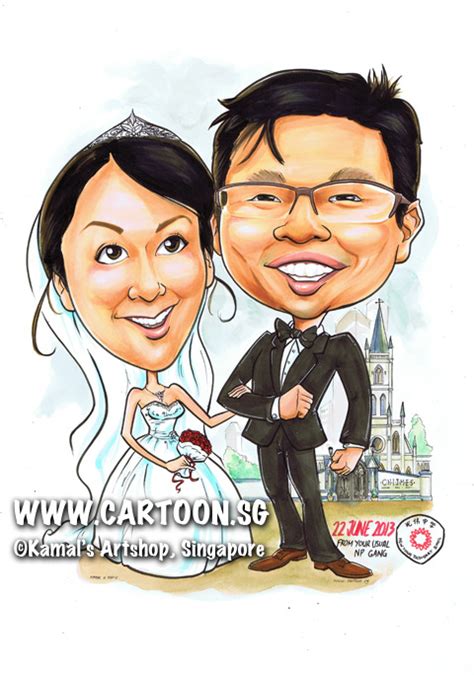 Here's a look at prices based on singapore brides' wedding banquet price list for 2021 and tips on how for couples about to tie the knot (or guests attending their weddings, ang bao in hand), that means you should feel the pinch a little more this year. Friends Wedding Caricature Gift For Couple at Chijmes ...