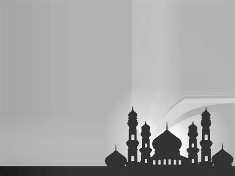 Silhouette Of Mosques Islamic Background Ppt Backgrounds Templates
