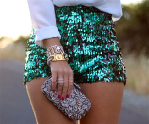 Emerald Green Sequin Shorts On Fashion Sequin Shorts