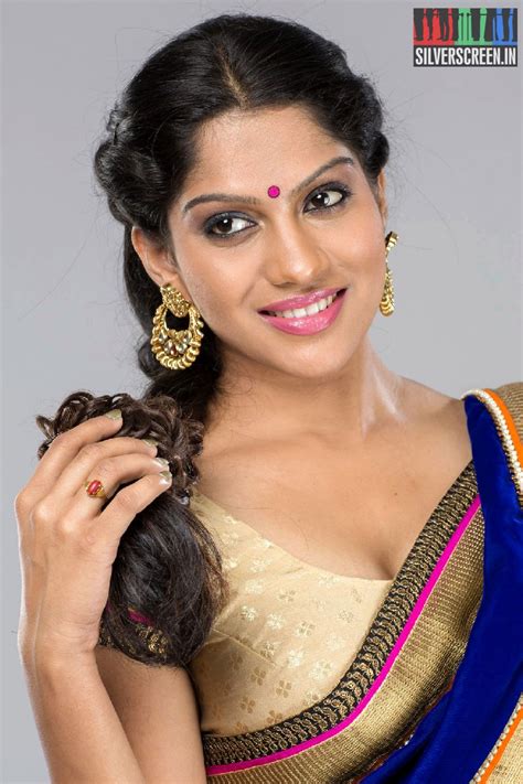 She will be soon making her debut in anchoring. Actress Swasika Photoshoot Stills | Silverscreen.in