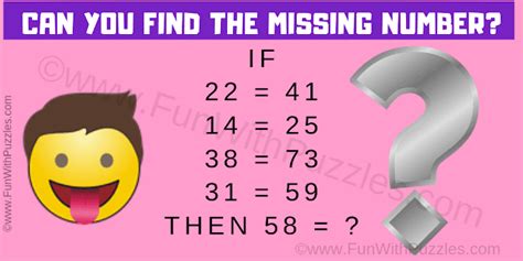 Can You Find The Missing Number If 2241 14 25 38 73 31 59
