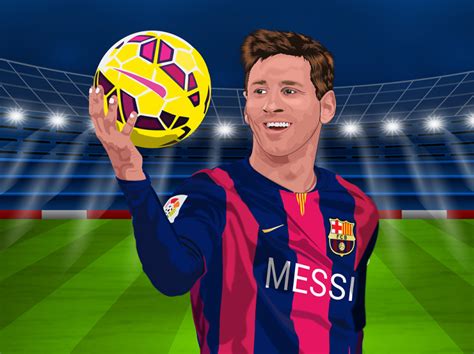 Lionel Messi Vector Cartoon Portrait By Julhas Uddin On Dribbble