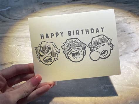 Demon Slayer Birthday Card - Printable Cards