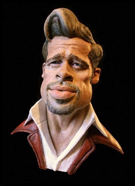 Caricatures Of Famous People Brad Pitt Funny Caricatures Celebrity Caricatures Caricature
