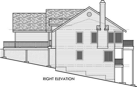 Rear View House Plan W Daylight Basement