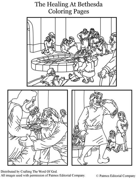 Pool Of Bethesda Coloring Page Coloring Our World