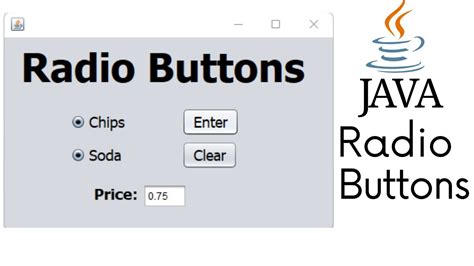 Java Java Radio Buttons Simple Tutorial Youtube