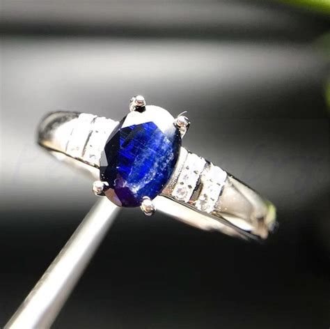 Natural Sapphire Ring Free Shipping Natural Real Blue Sapphire 925