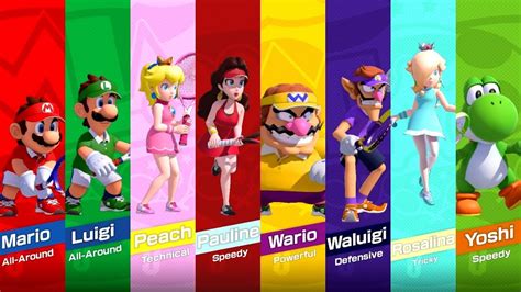 Whether you play locally, online, or using simple motion controls, intense rallies await! Mario Tennis Aces - All Characters (DLC Included) - YouTube
