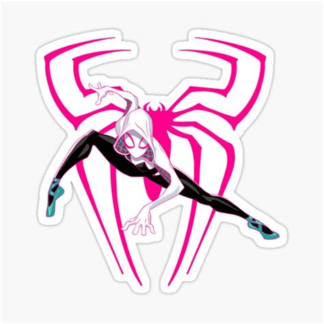 Spider Gwen Sticker For Sale By Samohanaart Redbubble