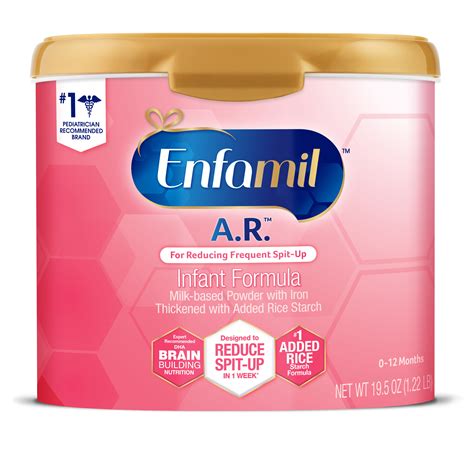 Enfamil Ar Infant Formula For Spit Up Powder 195 Oz Reusable Tub