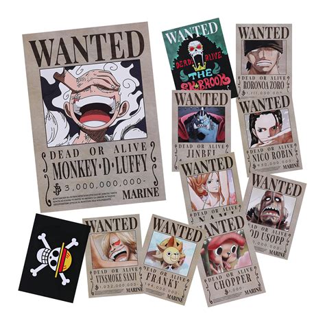 Buy CNMLGB PCS Anime Nika Luffy Billion Wanted Bounty Paper Straw Hat Pirates Crew Zoro