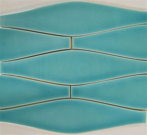 Elongated Ogee Shaped Tile Love It In Turquoise Blue For A Bathroom
