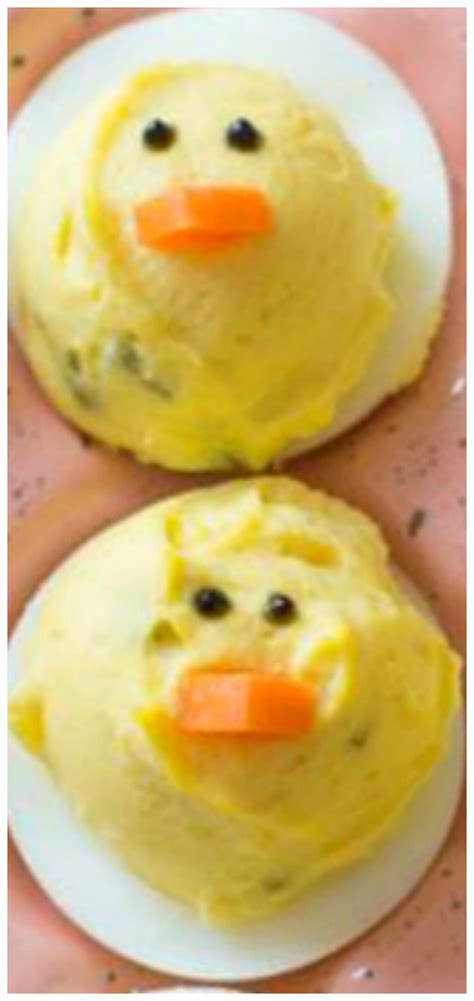 Best Deviled Eggs Recipe ~ Easter Deviled Eggs Decorated As Chicks