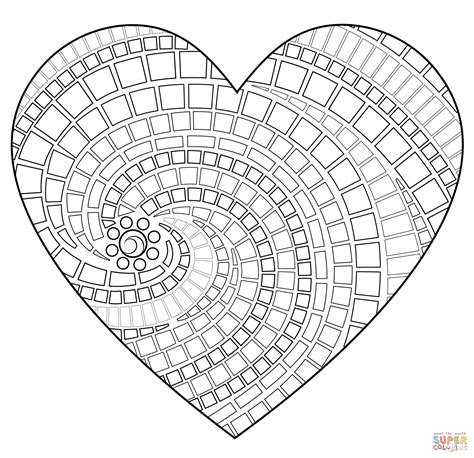Mosaic Coloring Pages For Adults Coloring Home