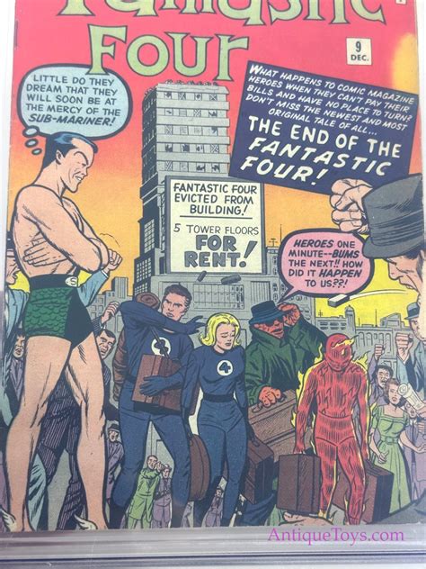 Marvel Comics 1962 Fantastic Four 9 Cgc Graded Comic Sold