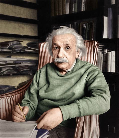 Albert Einstein Princeton Photo Alfred Eisenstaedt 1949 Colorization