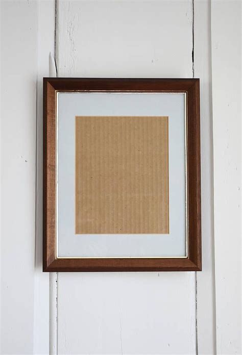 Beveled Wood Picture Frame Vintage 11 X 14 Or 8 X 10 Brass Etsy