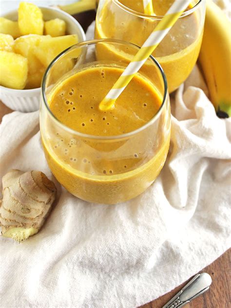 Pineapple Ginger Turmeric Smoothie Robust Recipes