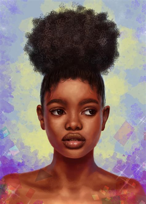 Afro Puff Girl Crystal Blackstone Illustrations Art Street