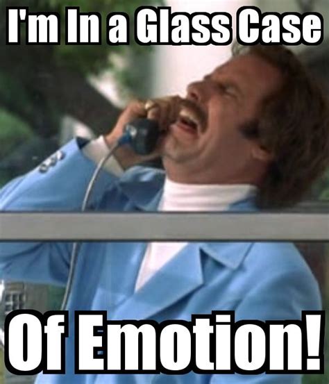 I M In A Glass Case Of Emotion Truth Hurts It Hurts Glass Case Of Emotion Ron Burgundy Car