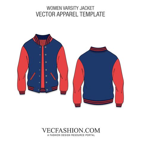 Varsity Jacket Template Vector At Collection Of