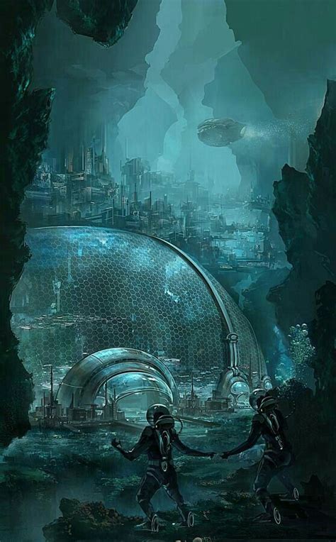 Futuristic Underwater City Concept Art Img Jam