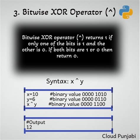 The Bitwise Xor Operator Returns If Only One Of The Bits Is 1 And Then Another Is 0