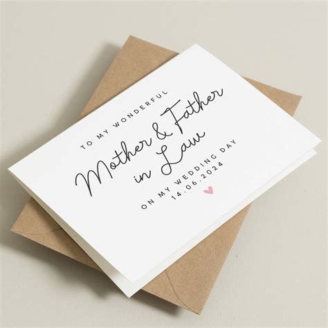Personalised Wedding Card For The In Laws By Twist Stationery