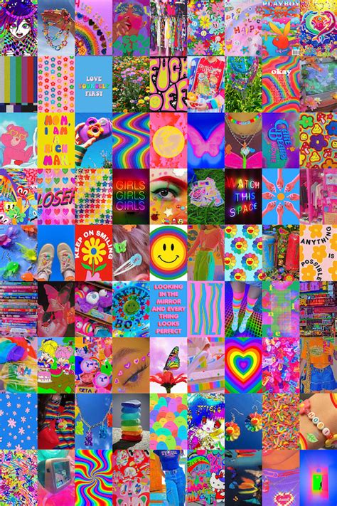 Indie Collage Kit Digital Download 81 Pcs Kidcore Aesthetic Etsy France