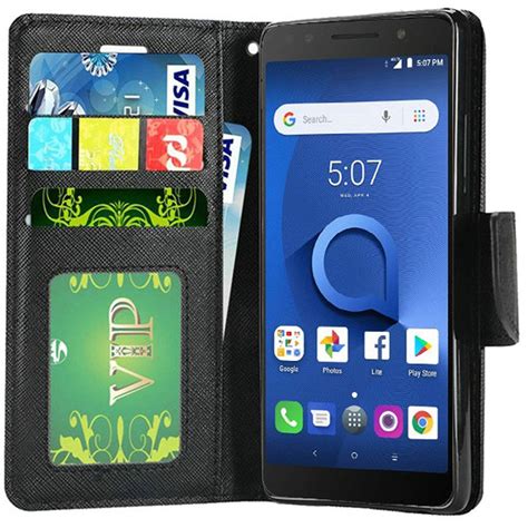 Alcatel Tcl Lx A502dl Wallet Case Flip With Card Holder Ebay