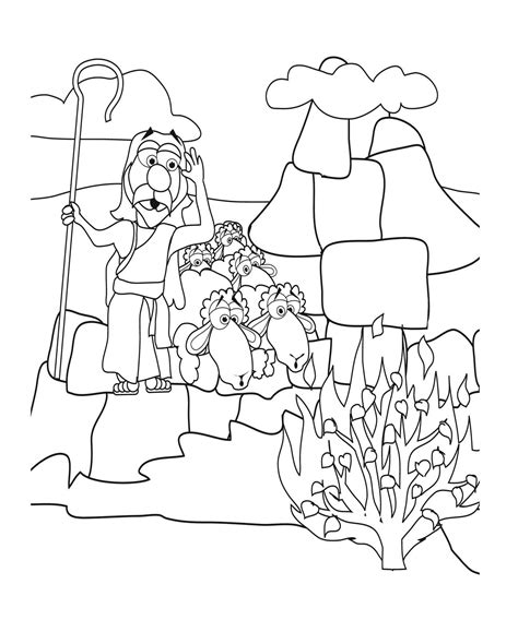 All images found here are believed to be in the. Moses And Burning Bush Coloring Page - Coloring Home