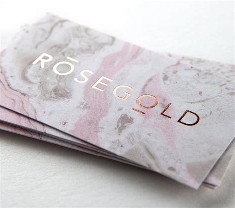 A unique golden pink metal card mixture that has the sheen of a gold card. Rose Gold Foil 250 Business Cards | Etsy | Salon business ...