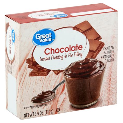 Great Value Chocolate Instant Pudding And Pie Filling 39 Oz Walmart