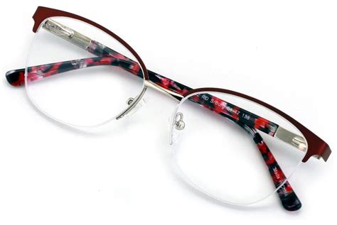 Premium Womens Round Half Rim Optical Frame Reading Glasses Clear Lens Metal Eyeglasses
