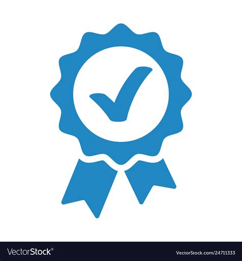 Approved Accept Or Certified Icon Medal Royalty Free Vector
