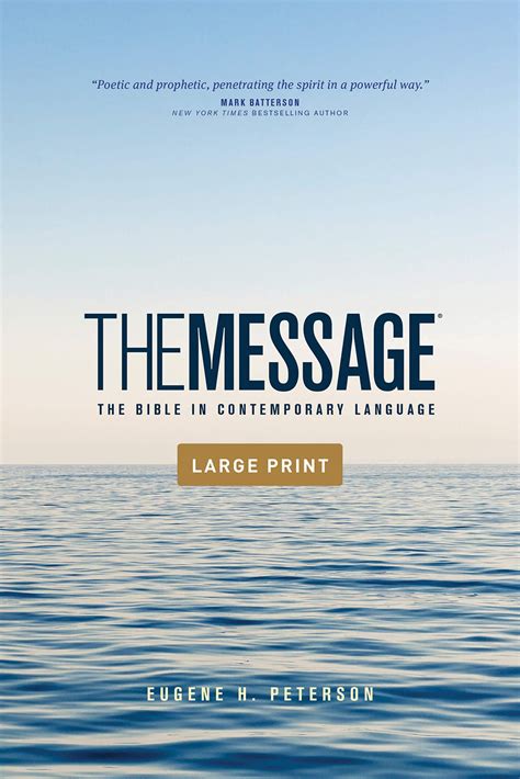 The Message Outreach Edition Large Print Softcover The Bible In