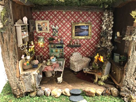 Fairy House Rustic Living Room Fairy Crafts Fairy Garden Diy Fairy House