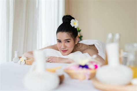 Asian Girl Relaxing Having Arm Massage In A Spa Salon Close Up Stock Image Image Of Care