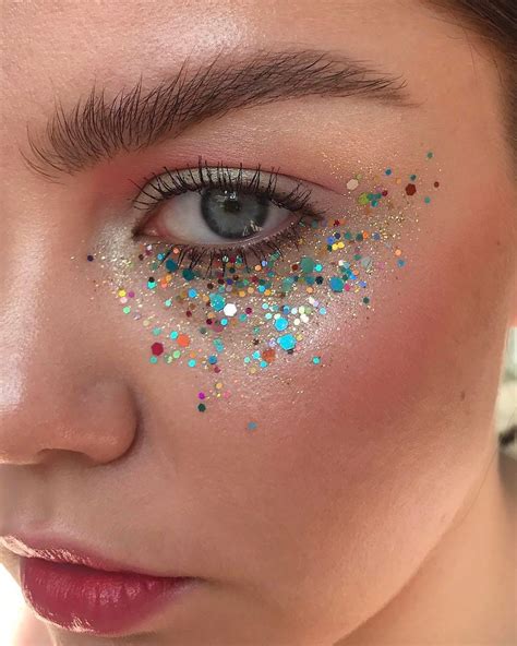New Years Eve Glitter Confetti Makeup Looks On Instagram