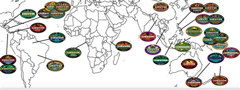 Survivor Locations On A World Map Survivor