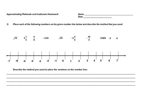 Placing Numbers On A Number Line Worksheet - Worksheet List