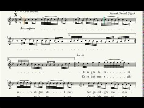 Elâ gözlerini sevdiğim dilber notası. Ela Gözlerini Sevdiğim Dilber - Nota Eşliğinde İcrâ (Karar ...