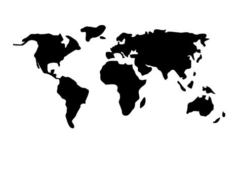 Simple World Map Silhouette Images And Photos Finder