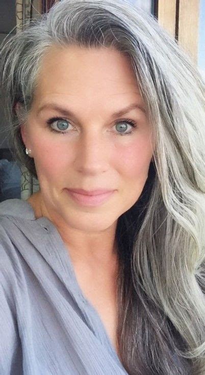 Beautiful Makeup Silver Grey Hair Long Gray Hair Grey Hair Inspiration
