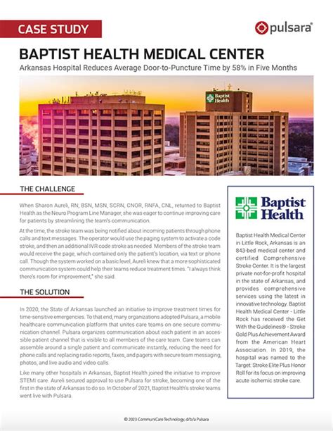 Baptist Health Medical Center Little Rock Case Study Download