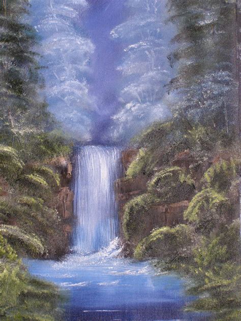 Woodland Waterfall X Oil Painting By Colin Walters